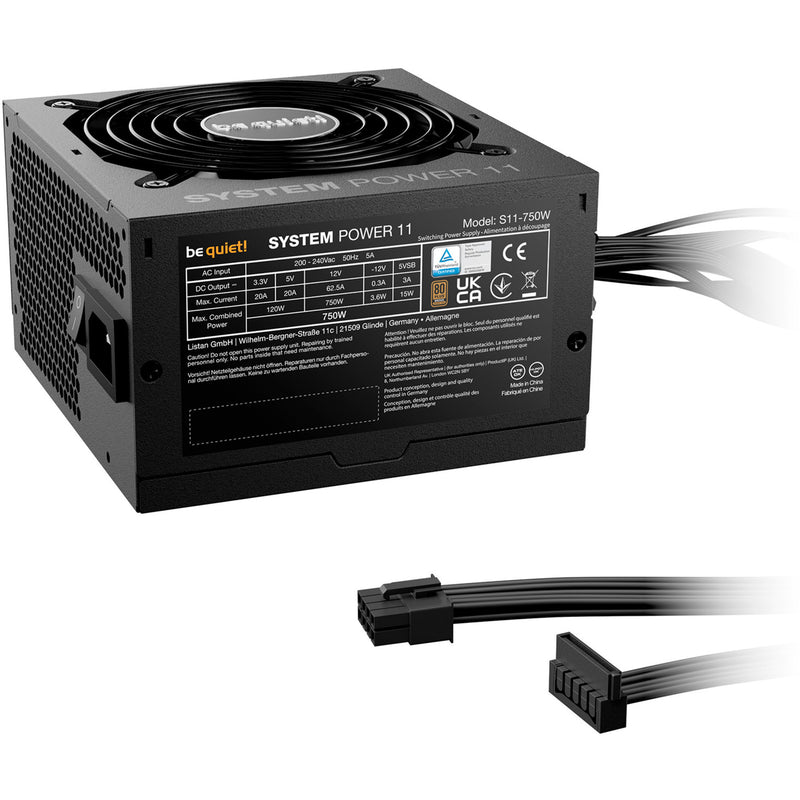 Load image into Gallery viewer, Be quiet! system power 11 750 watt voeding (zwart, 1x 12vhpwr, 2x pcie)