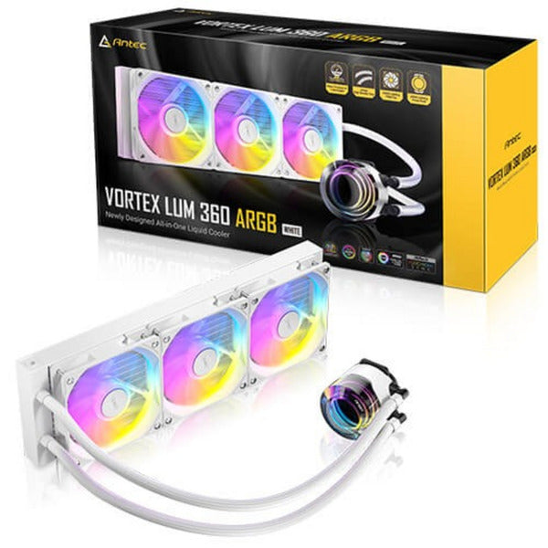 Load image into Gallery viewer, Antec vortex lum 360 argb waterkoeling (wit, 4-pins pwm fan-connector)