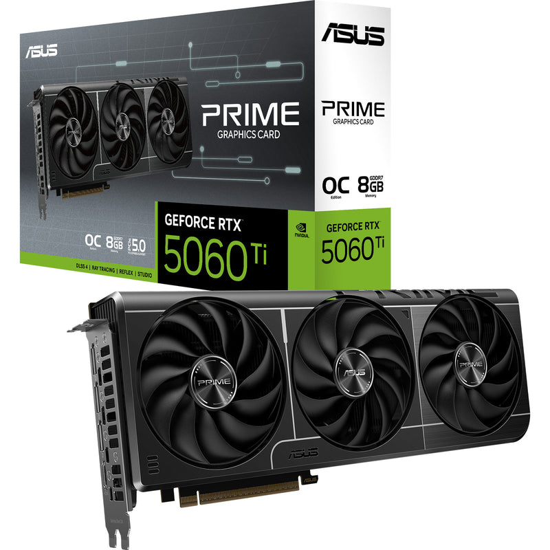 Load image into Gallery viewer, Asus prime geforce rtx 5060 ti oc 8g grafische kaart (3x displayport, 1x hdmi)