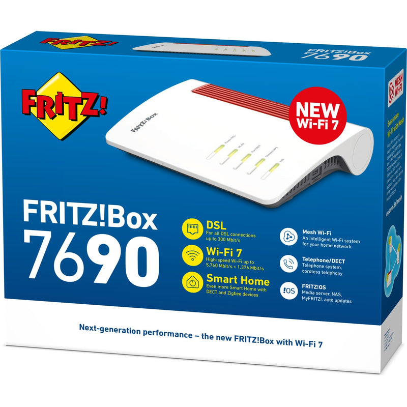 Afbeelding laden in galerijviewer, Fritz! box 7690 edition international mesh router (wit)