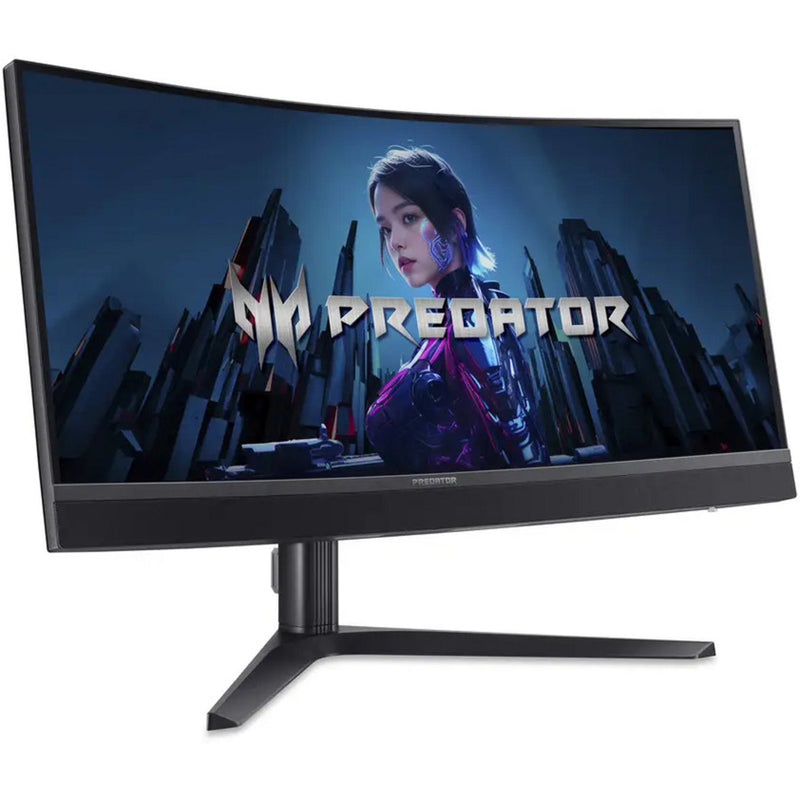 Load image into Gallery viewer, Acer predator x34 v3 34 curved ultrawide gaming monitor (zwart, 180 hz, hdmi, displayport, usb, audio, amd free-sync)