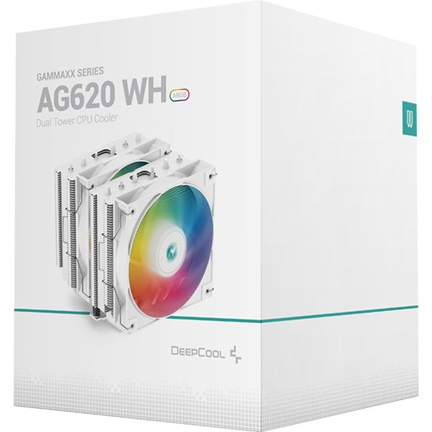 Afbeelding laden in galerijviewer, Deepcool ag620 wh argb cpu-koeler (wit, 4-pin pwm, rgb led)