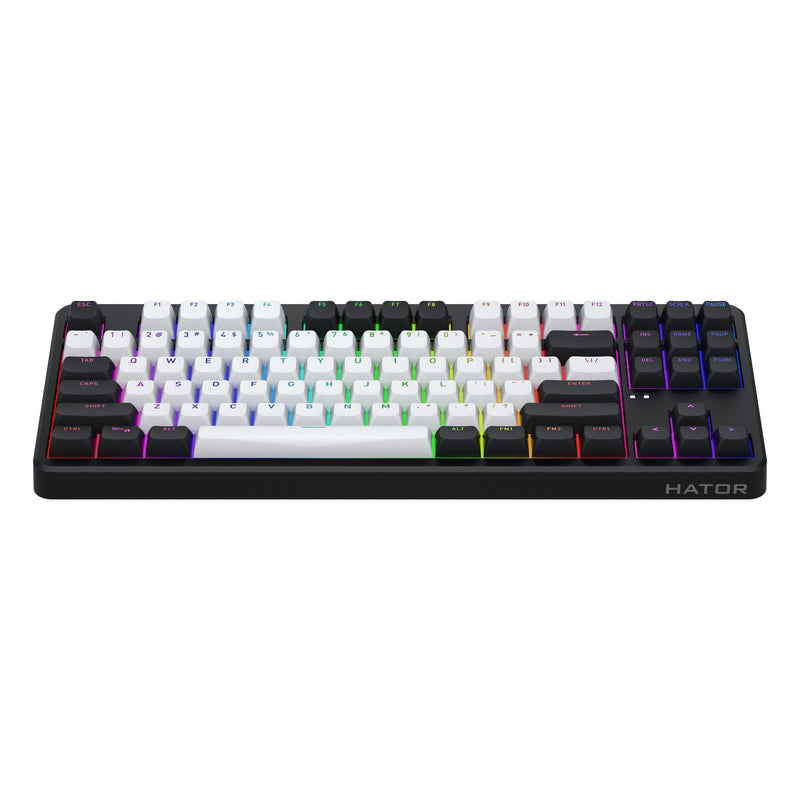 Load image into Gallery viewer, Hator rockfall 3 tkl wireless rgb mechanisch gaming toetsenbord (zwart, us lay-out (qwerty), 80% (tkl), rgb, pbt keycaps, hotswap, 2.4 ghz bluetooth usb-c)