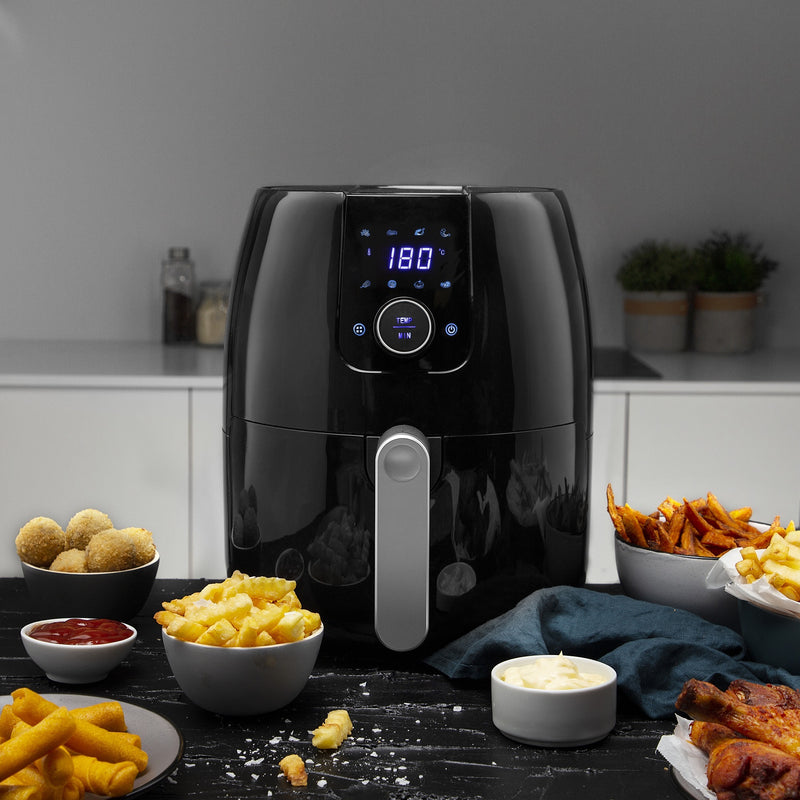 Load image into Gallery viewer, Princess 182025 aerofryer xxl heteluchtfriteuse (zwart zilver, 4,5 liter)
