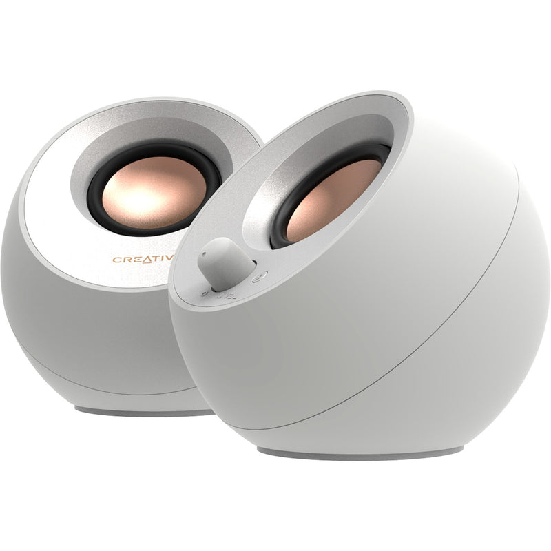 Load image into Gallery viewer, Creative pebble v3 pc-luidspreker (wit, bluetooth, usb-c, aux)