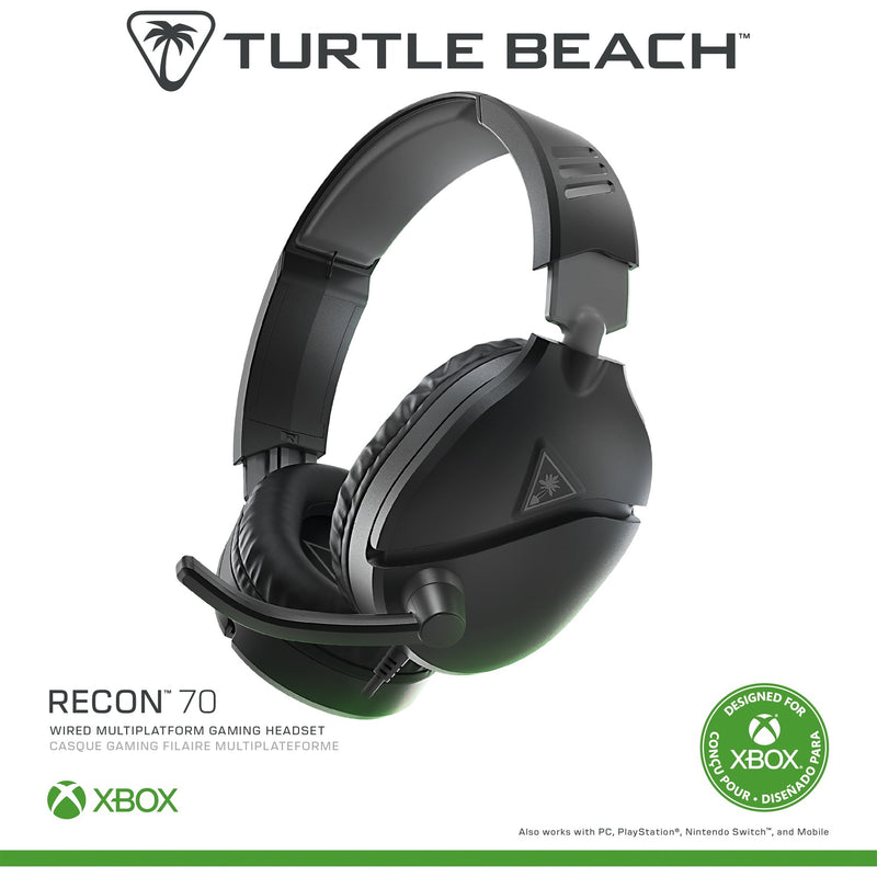 Load image into Gallery viewer, Turtle beach ear force recon 70x black (2024) over-ear gaming headset (zwart, xbox series x|s, xbox one, ps4, ps5, switch, pc, mobile)