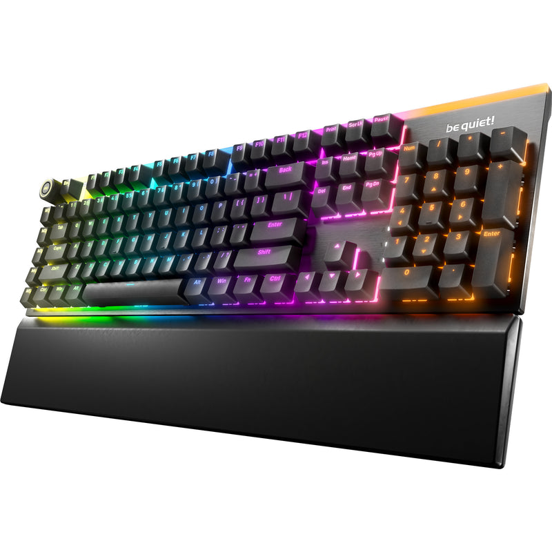 Load image into Gallery viewer, Be quiet! light mount silent linear rgb mechanisch gaming toetsenbord (zwart, us lay-out (qwerty), silent linear, 100%, argb, pbt double-shot keycaps)