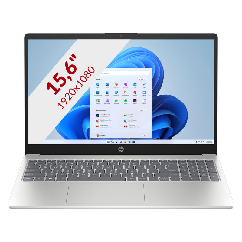 Load image into Gallery viewer, Hp 15-fd1253ndx 15.6 laptop (zilver goud | core 5 120u | intel graphics | 8 gb | 512 gb ssd)