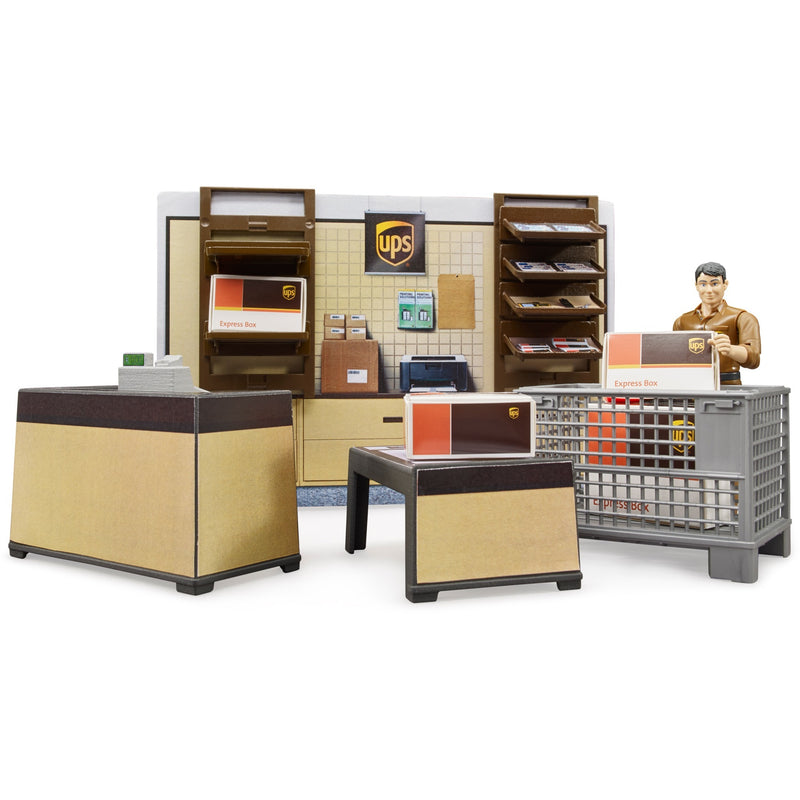 Afbeelding laden in galerijviewer, Bruder bworld ups parcel shop speelfiguur (62250)