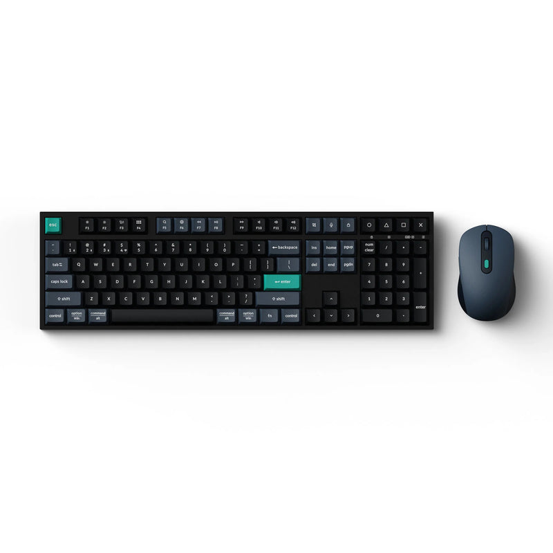 Load image into Gallery viewer, Keychron b36 keyboard and bm25 mouse wireless combo desktopset (zwart, us lay-out (qwerty), scissor switches, 100%, abs, usb-c | 2.4 ghz | bluetooth, 400-2400 dpi)
