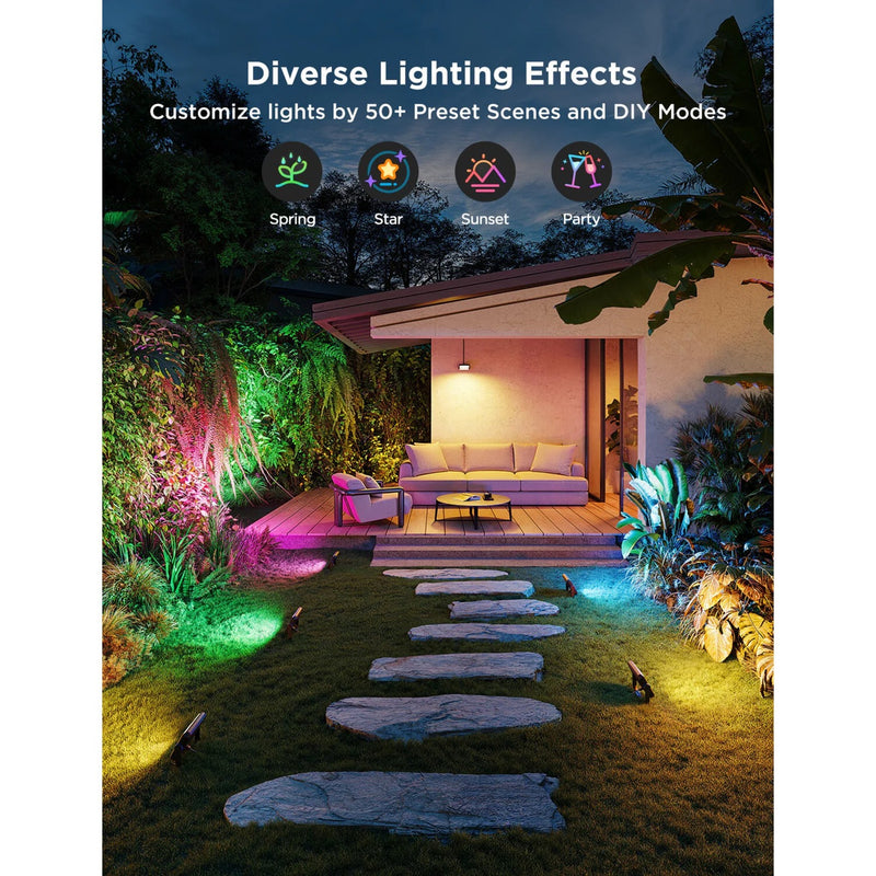 Afbeelding laden in galerijviewer, Govee slimme grondverlichting matter rgbww - 4 pack buiten