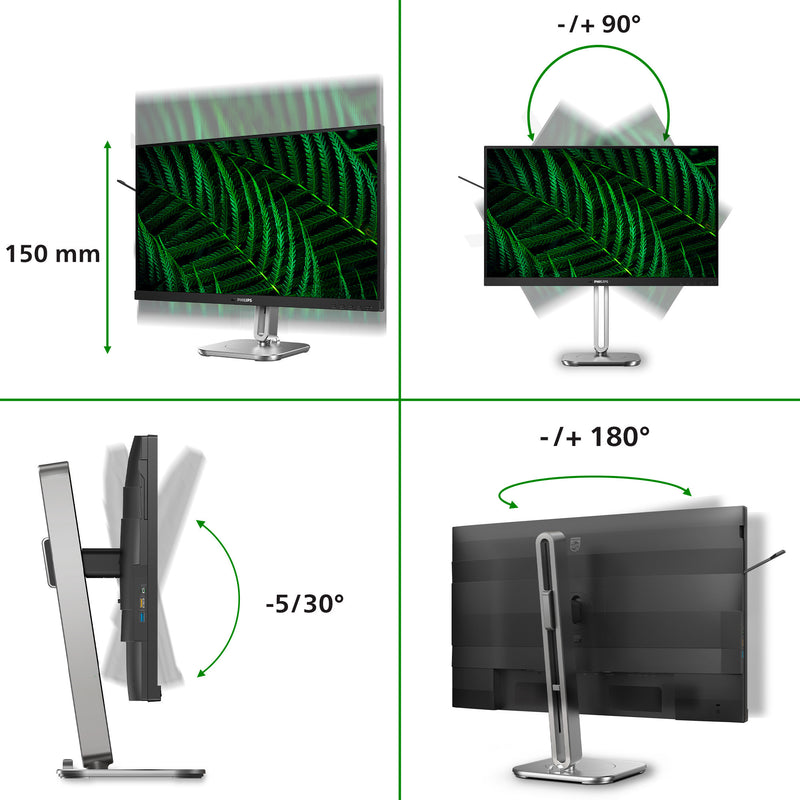 Load image into Gallery viewer, Philips 27b2g5200 27 monitor (zilver zwart, vga, hdmi, displayport, usb, audio, 100 hz)
