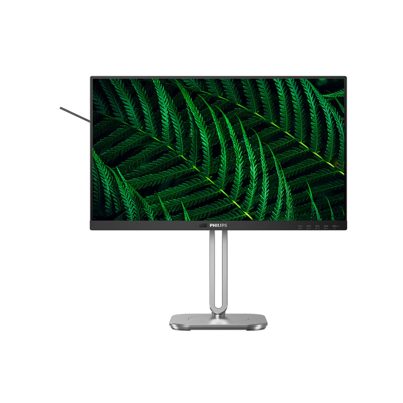 Load image into Gallery viewer, Philips 24b2g5301 23.8 monitor (zilver zwart, vga, hdmi, displayport, usb-c, lan, audio, 100 hz)