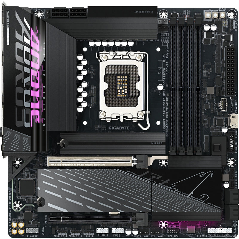 Load image into Gallery viewer, Gigabyte b860m aorus elite wifi6e socket 1851 moederbord (zwart, raid, 2,5gb-lan, wi-fi 6e, bt, sound, µatx)