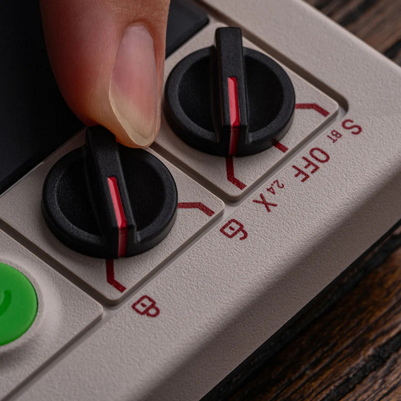 Afbeelding laden in galerijviewer, 8bitdo arcade controller (grijs rood, 2.4 ghz bluetooth usb, nintendo switch 1 + 2, pc)