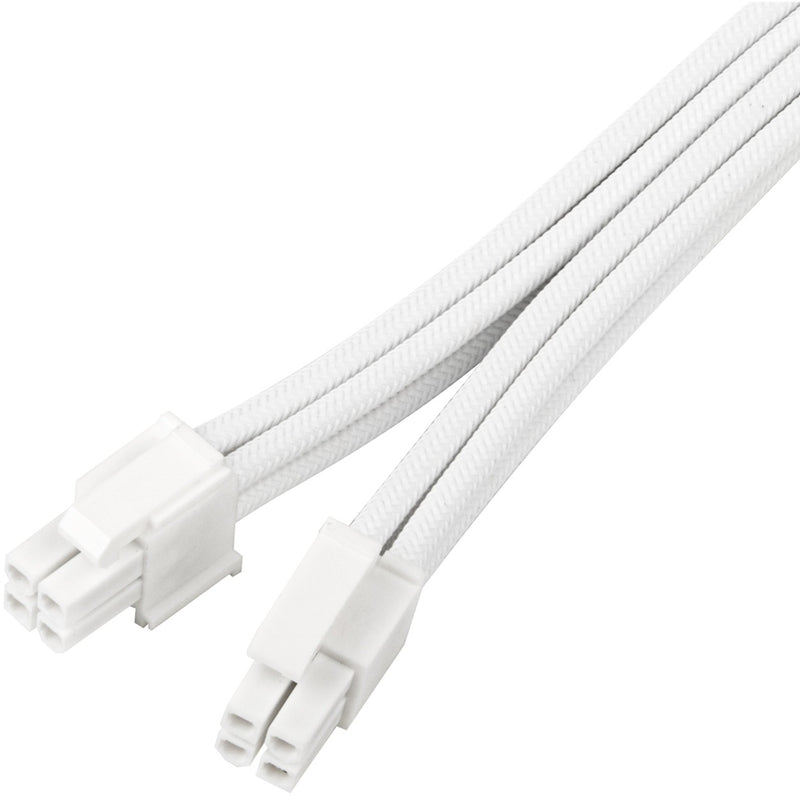 Load image into Gallery viewer, Silverstone sst-pp07e-eps8w-v2, eps 12v 8pin (4+4) verlengkabel (wit, 30 centimeter)