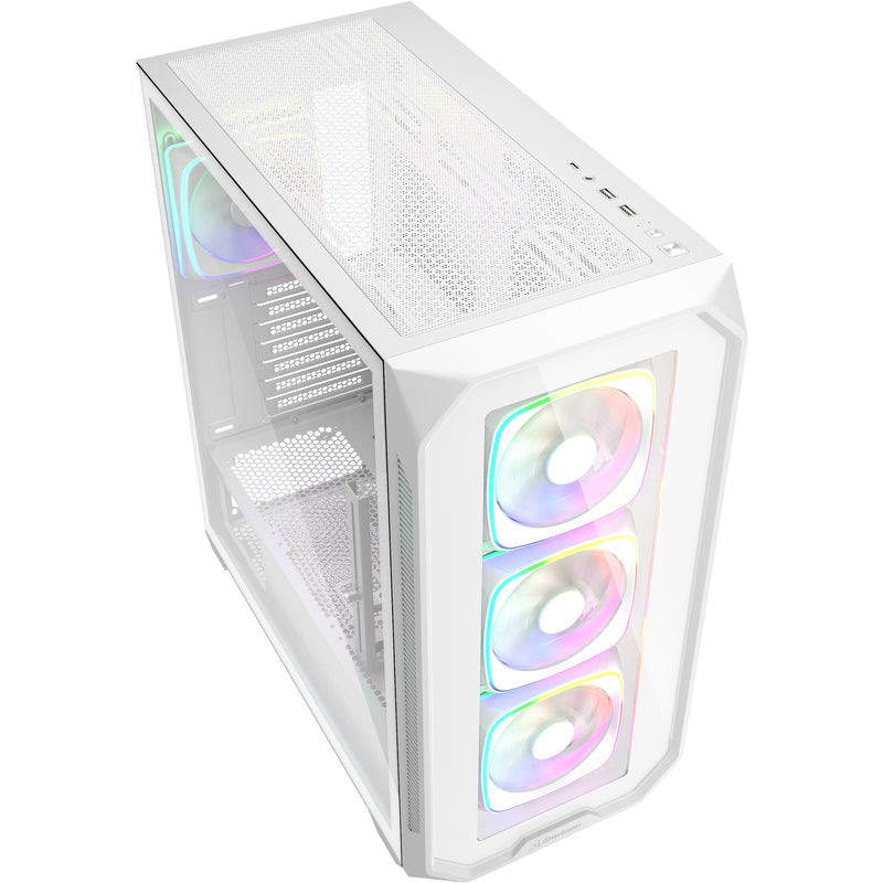 Load image into Gallery viewer, Sharkoon ak5g rgb midi tower behuizing (wit | 2x usb-a | 1x usb-c | rgb | tempered glass)