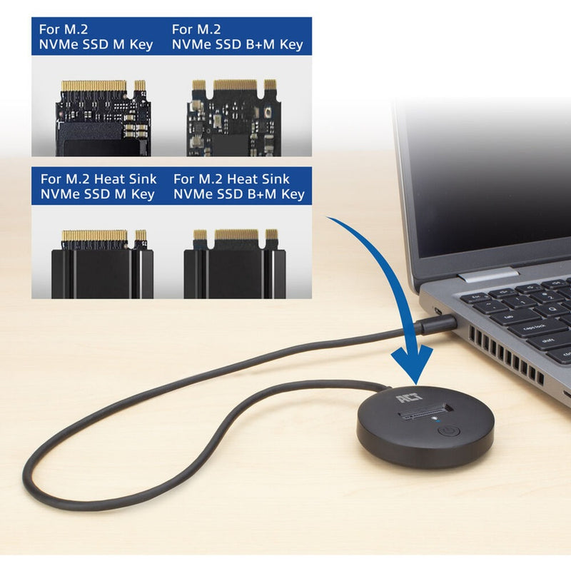 Load image into Gallery viewer, Act connectivity m.2 nvme pcie ssd dockingstation, usb-c 3.2 gen2 (zwart)