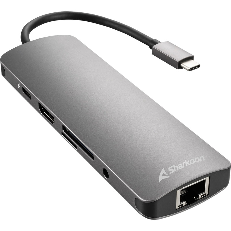 Load image into Gallery viewer, Sharkoon usb 3.0 type c combo adapter dockingstation (donkergrijs)