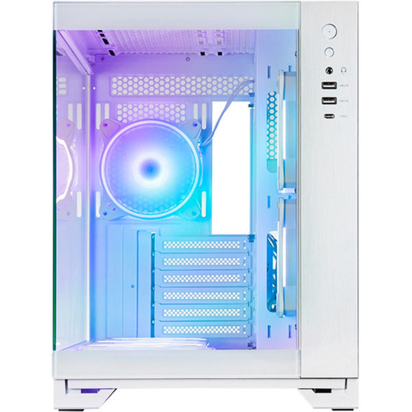Afbeelding laden in galerijviewer, Chieftec visio midi tower behuizing (wit | 2x usb-a | 1x usb-c | rgb | tempered glass)