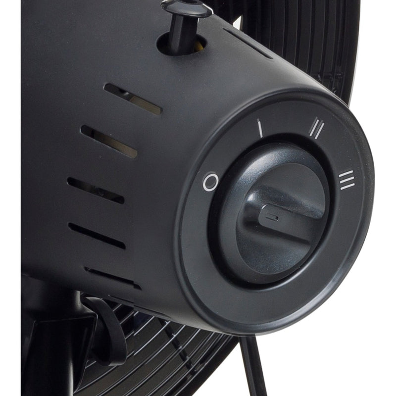 Load image into Gallery viewer, Bestron dfs45wb design statiefventilator (zwart houtkleur, ø 45 cm | stijlvol hout desgin)
