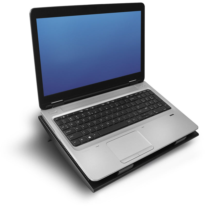 Load image into Gallery viewer, Act connectivity laptopstandaard, met ventilator, hoogte verstelbaar in 2 standen (zwart, 4-poorts usb 2.0 hub)