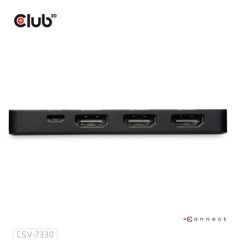 Afbeelding laden in galerijviewer, Club 3d displayport naar triple hdmi 8k60hz hub (zwart)