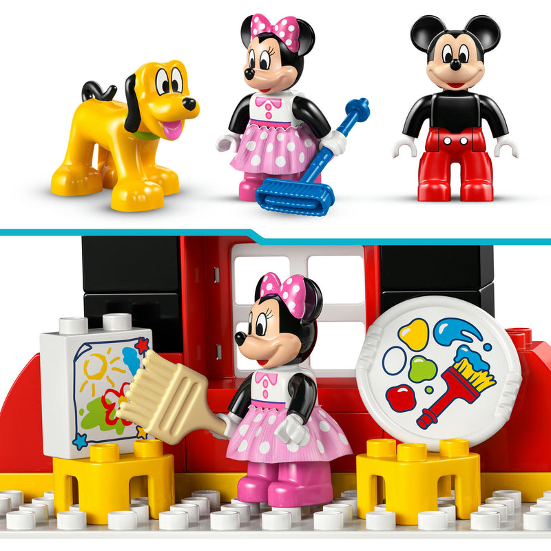 Afbeelding laden in galerijviewer, Lego duplo 10465 mickey mouse clubhuis met minnie en pluto