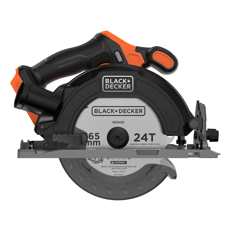 Afbeelding laden in galerijviewer, Black+decker 18v brushless cirkelzaag 165mm handcirkelzaag (zwart oranje, accu en oplader niet inbegrepen)