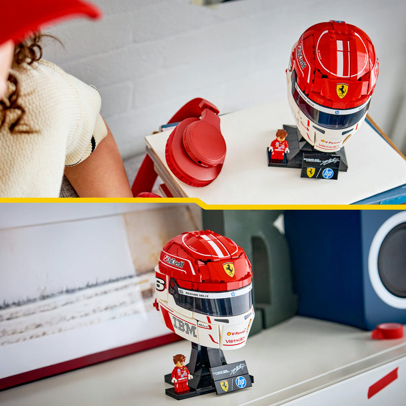 Afbeelding laden in galerijviewer, Lego editions scuderia ferrari hp helm van charles leclerc - 43014