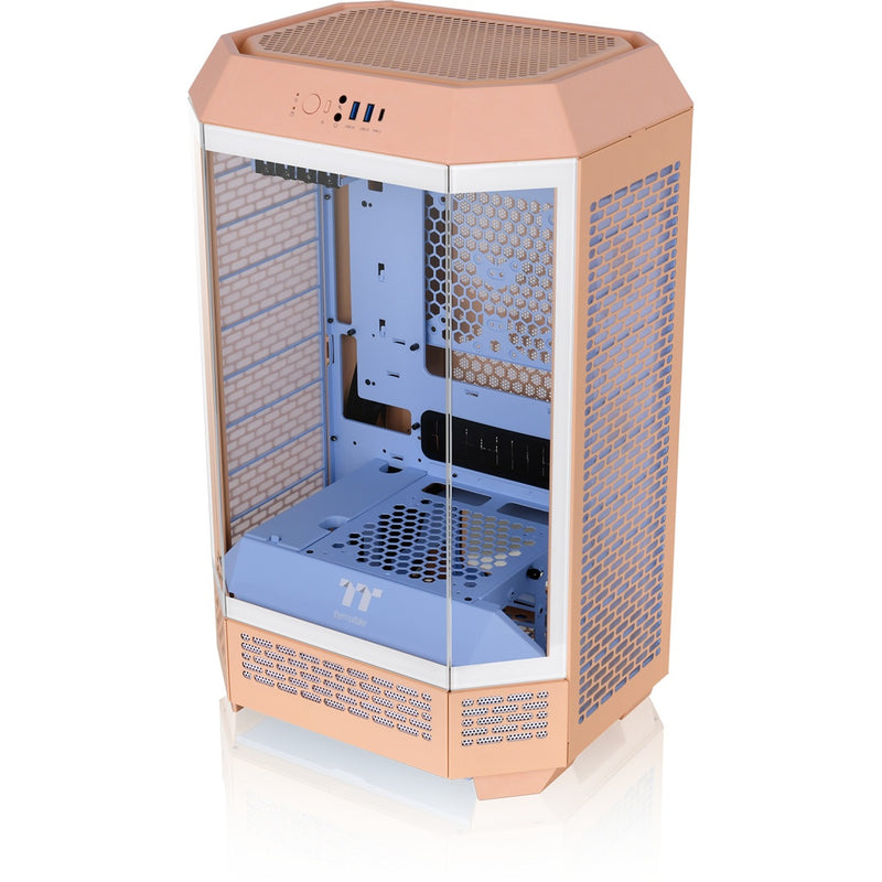 Load image into Gallery viewer, Thermaltake the tower 300 - peach fuzz mini tower behuizing (perzik | 3x usb-a | tempered glass)