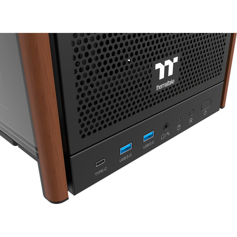 Load image into Gallery viewer, Thermaltake s370 ws midi tower behuizing (zwart | 2x usb-a | 1x usb-c | tempered glass)