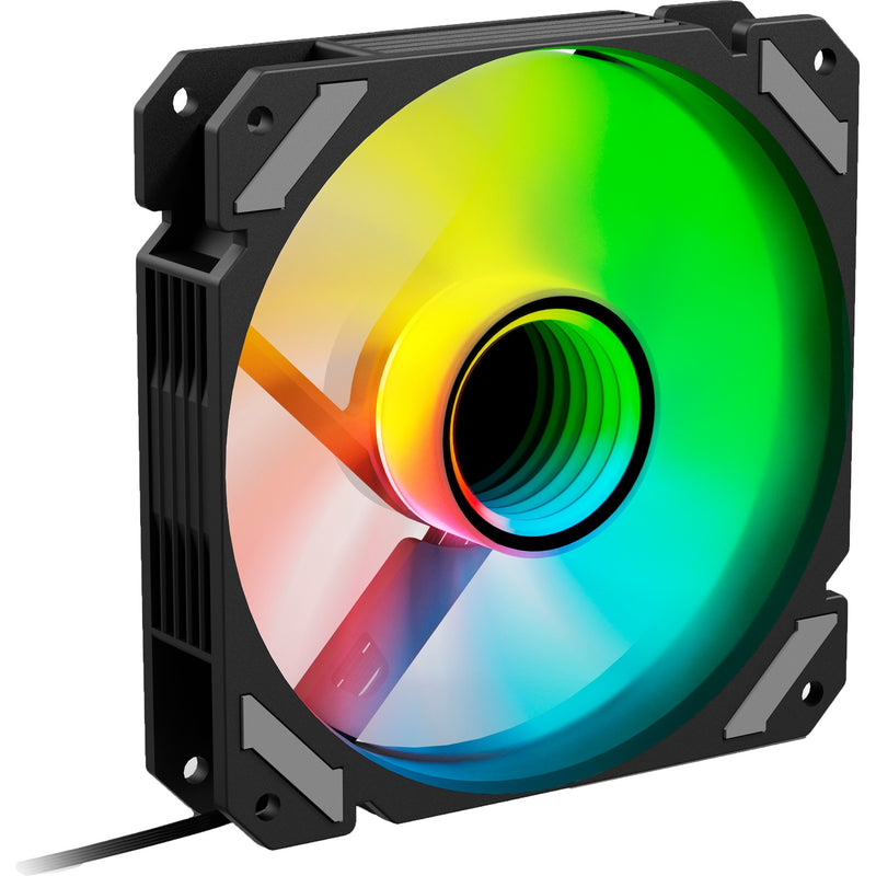 Load image into Gallery viewer, Sharkoon shark mirror rgb pwm reverse case fan (zwart, 120 x 120 x 25 mm)
