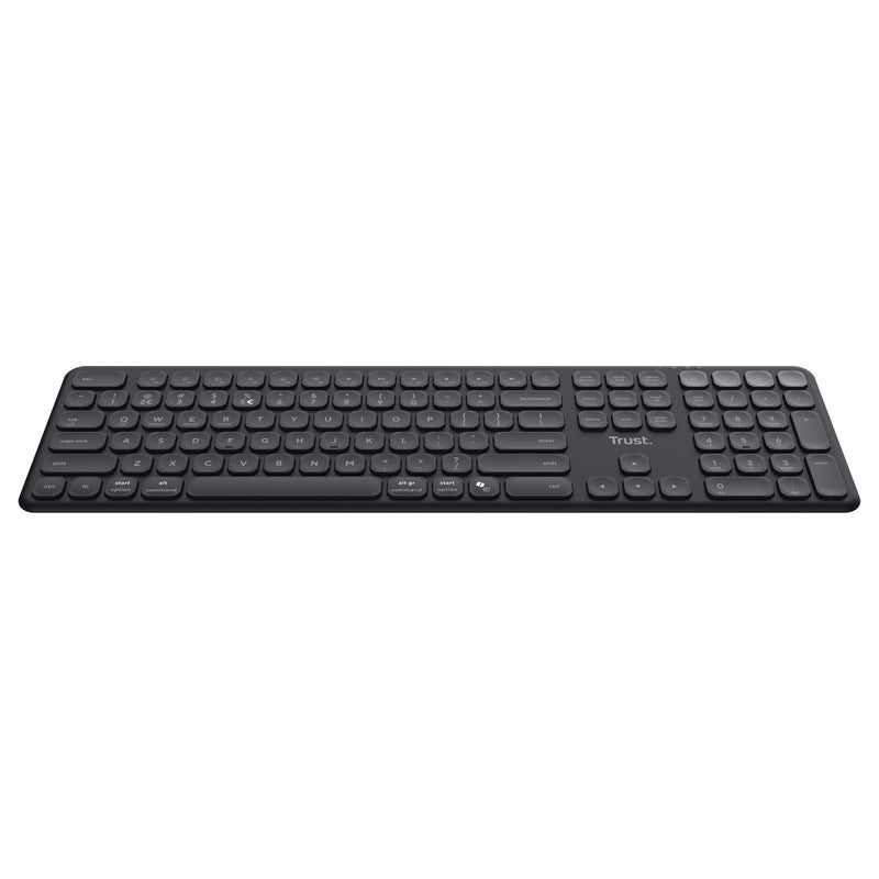 Load image into Gallery viewer, Trust vaiya draadloos toetsenbord (zwart, us lay-out (qwerty), 100%, bluetooth 2.4ghz)