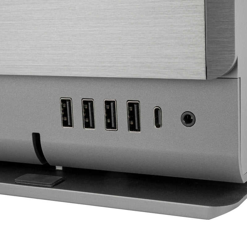 Load image into Gallery viewer, Silverstone crown 04 htpc behuizing (donkergrijs | 4x usb-a | 1x usb-c)
