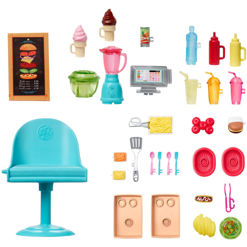 Load image into Gallery viewer, Barbie fresh 'n' fun food truck poppen accessoires