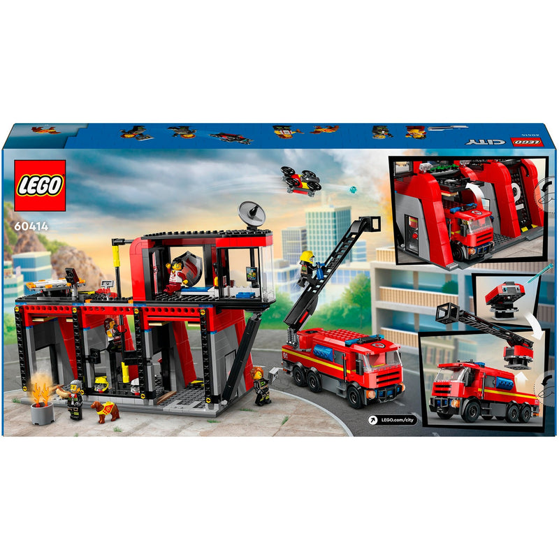 Load image into Gallery viewer, Lego city 60414 brandweerkazerne en brandweerauto