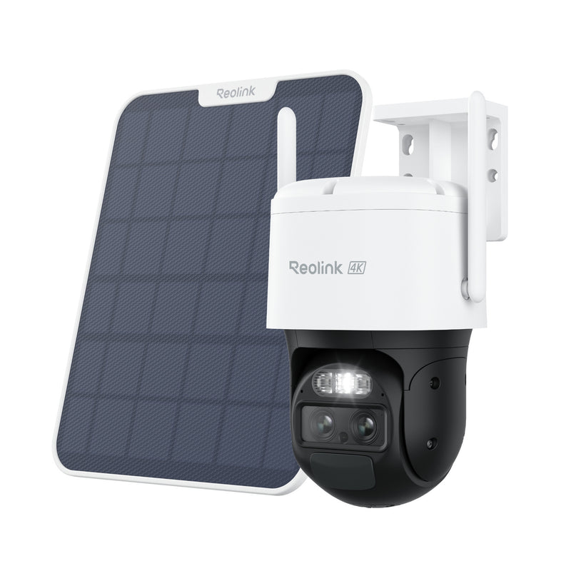 Afbeelding laden in galerijviewer, Reolink trackmix g770 + solar panel 2 beveiligingscamera (wit zwart, 4k 8mp uhd, 4g lte, incl. zonnepaneel)