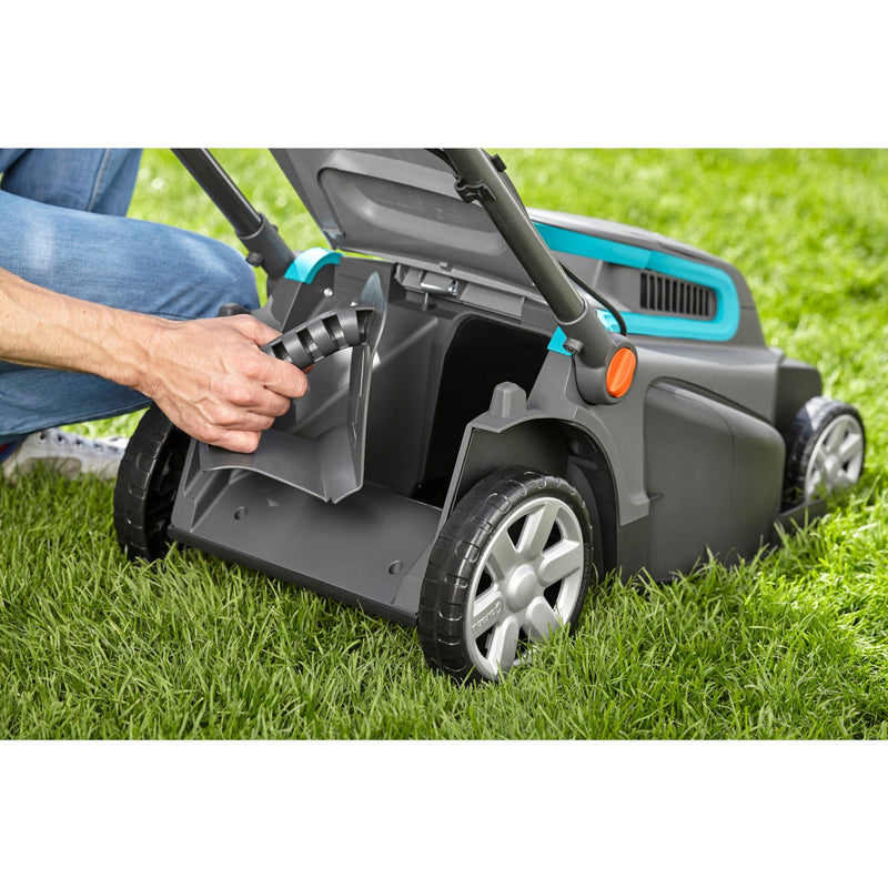 Load image into Gallery viewer, Gardena elektrische grasmaaier powermax 1800 42 (zwart turquoise, 5042-20)
