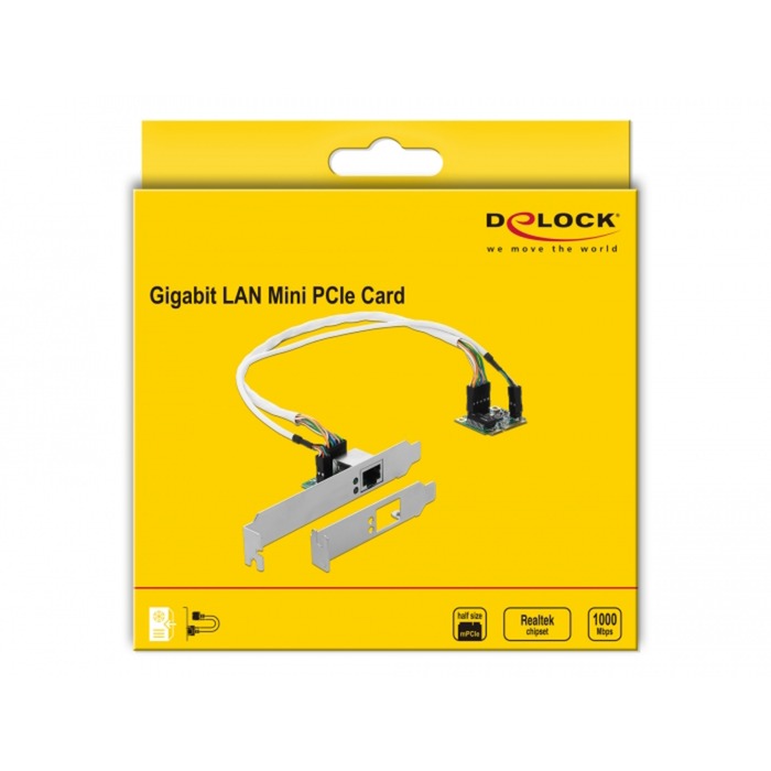 Load image into Gallery viewer, Delock mini pcle i o pcle half size 1x gigabit lan netwerkadapter (low profile)