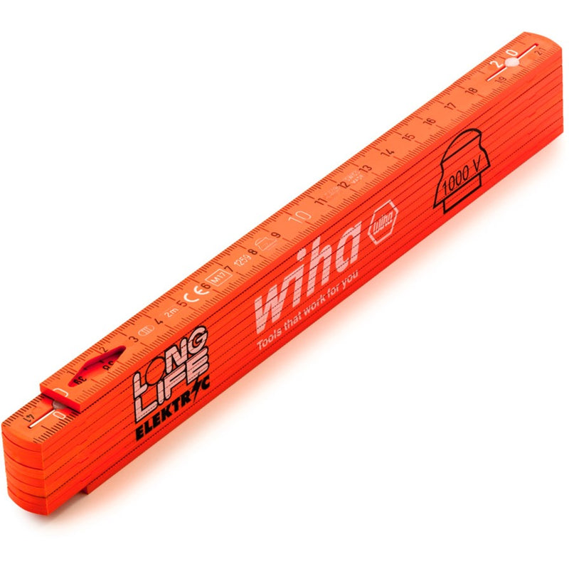 Load image into Gallery viewer, Wiha elektriciensduimstok longlife 2m meetlat (oranje)