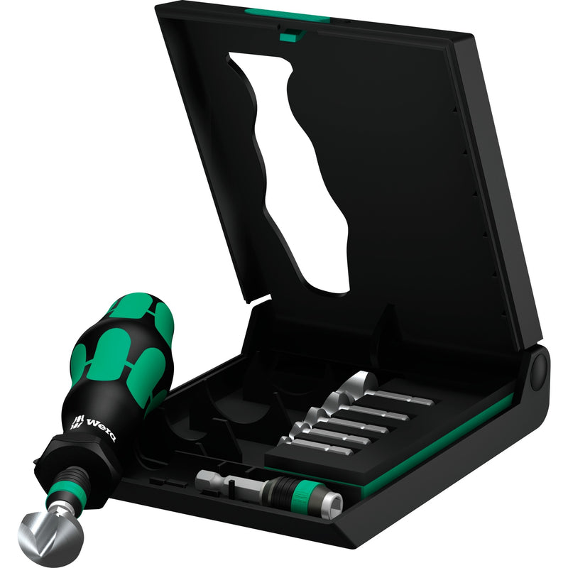 Load image into Gallery viewer, Wera 845 8 verzink bit-set, 8‑delig bitset (zwart groen)