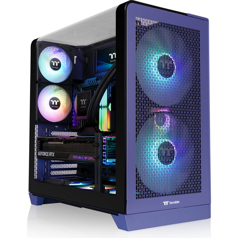 Load image into Gallery viewer, Thermaltake view 390 air future dusk midi tower behuizing (paars | 2x usb-a | 1x usb-c | tempered glass)