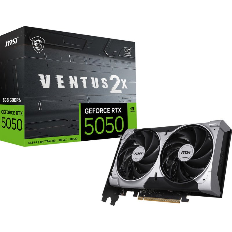Load image into Gallery viewer, Msi geforce rtx 5050 8g ventus 2x oc grafische kaart (3x displayport, 1x hdmi 2.1, dlss 4)