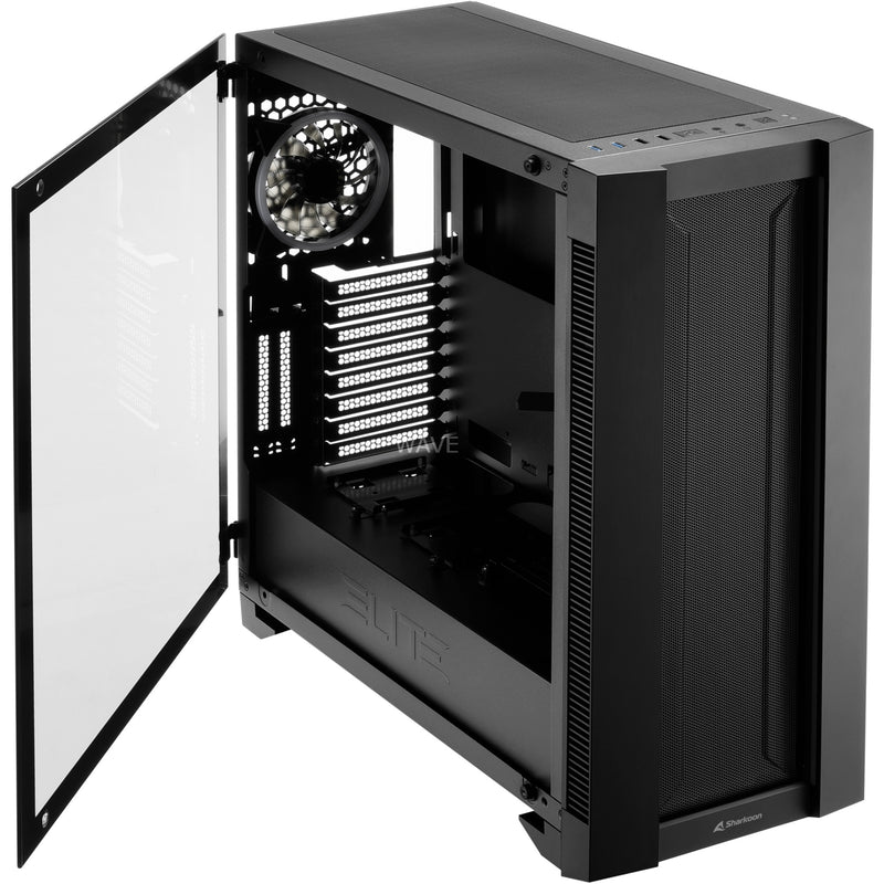 Load image into Gallery viewer, Sharkoon elite shark ca200m big tower behuizing (zwart | 4x usb-a | window)