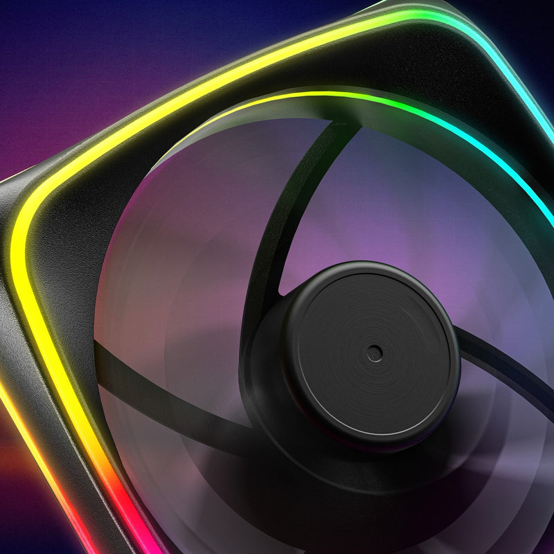 Load image into Gallery viewer, Sharkoon shark lights rgb pwm case fan (zwart, 120 x 120 x 25 mm)