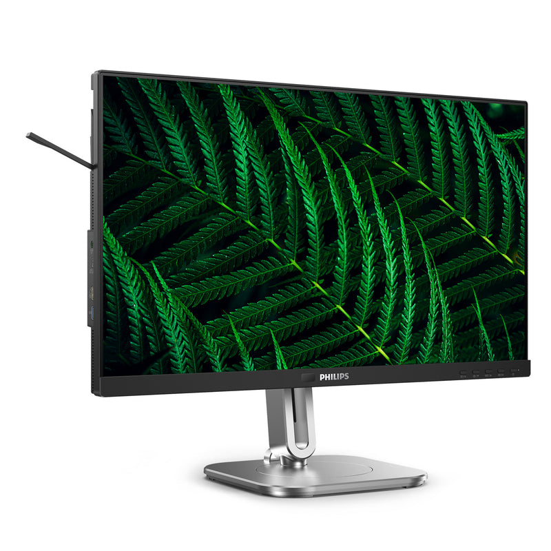 Load image into Gallery viewer, Philips 24b2g5301 23.8 monitor (zilver zwart, vga, hdmi, displayport, usb-c, lan, audio, 100 hz)