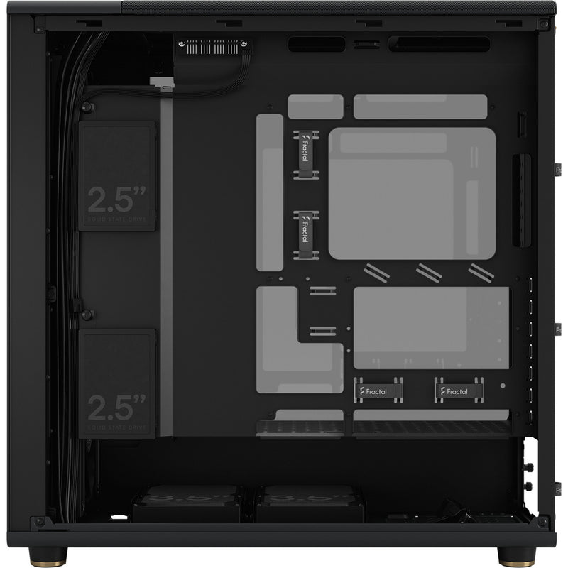 Afbeelding laden in galerijviewer, Fractal design north xl rc charcoal black tg dark midi tower behuizing (zwart houtkleur | 2x usb-a | 1x usb-c | tempered glass)