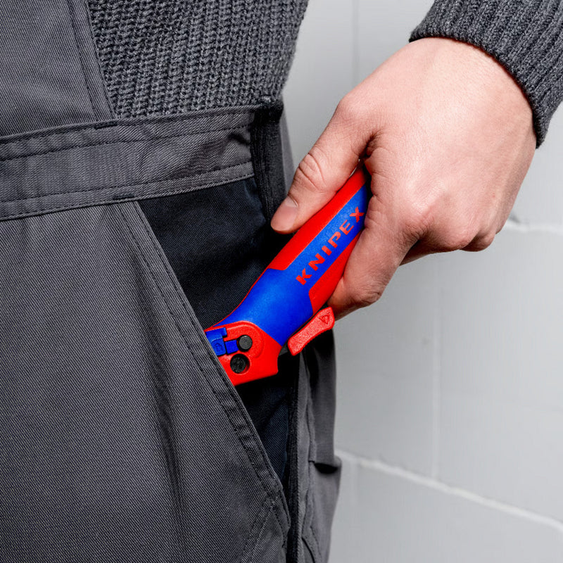 Load image into Gallery viewer, Knipex kabelmes, met glijschoen (rood blauw)