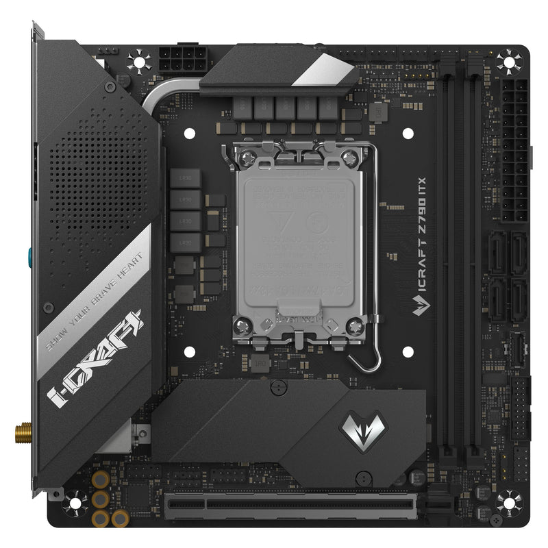 Afbeelding laden in galerijviewer, Maxsun ms-icraft z790 itx wifi socket 1700 moederbord (zwart, raid, 2.5 gb-lan, wlan, bt, sound, mini-itx)